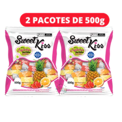 Kit 2 Balas Sweet Kiss Azedinha Sortida 500g Pacote Riclan