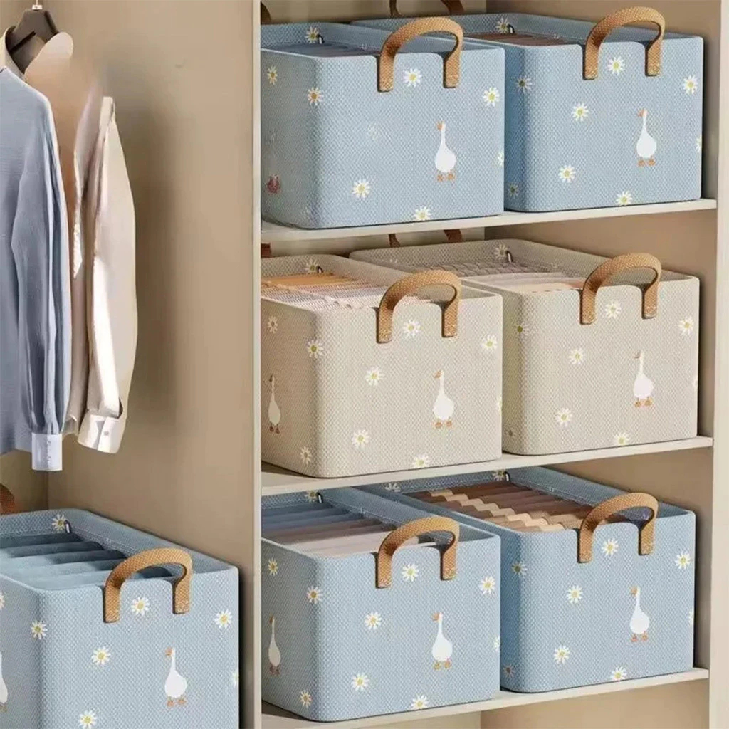 Caixa de Armazenamento de Grande Capacidade para Roupas e Itens Dobráveis com Aço Organização