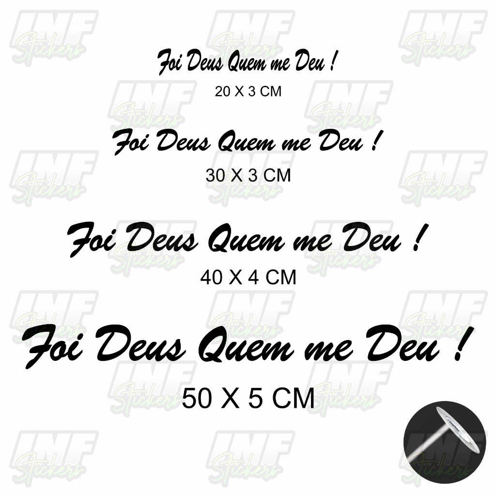 Adesivo para moto carro bicicleta frase religiosa Foi Deus Quem me Deu ! Religioso. em Oferta na Shopee