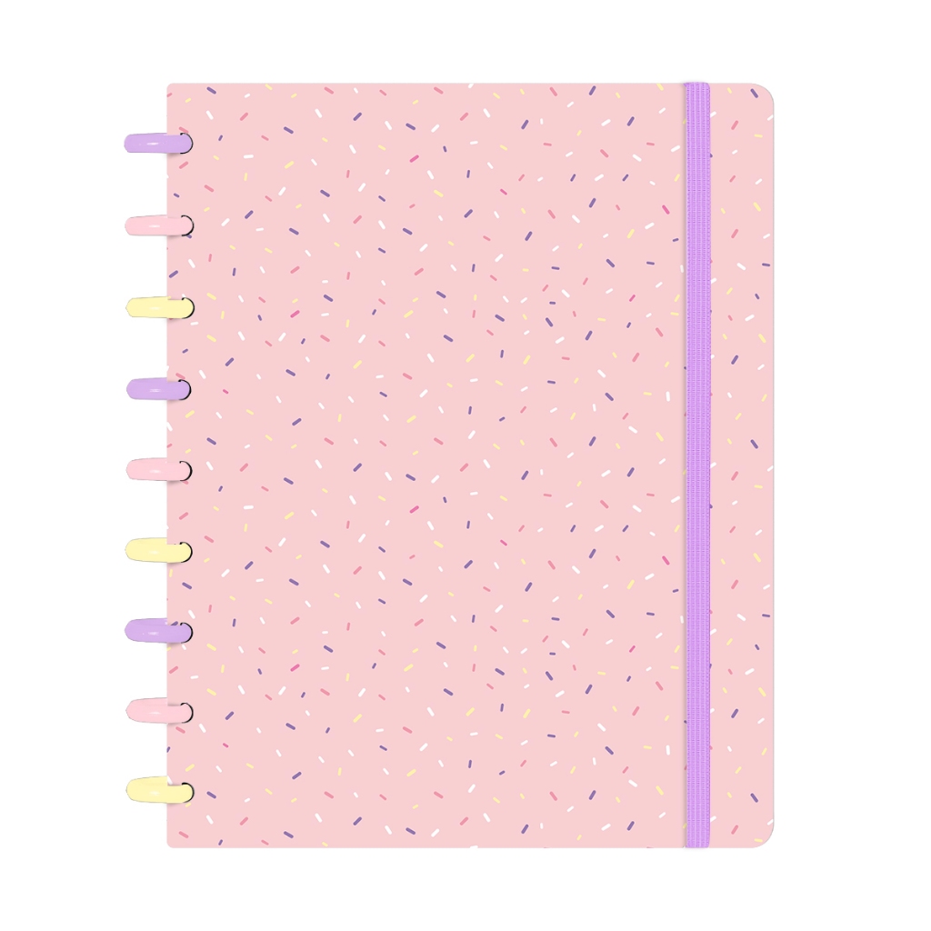 Caderno De Disco Iscool Inteligente Médio 80 Folhas Colors Sweet