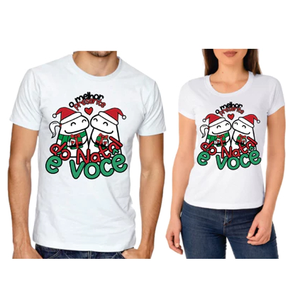 Camisas Casal Natalina Camiseta de Casal para Natal 2025