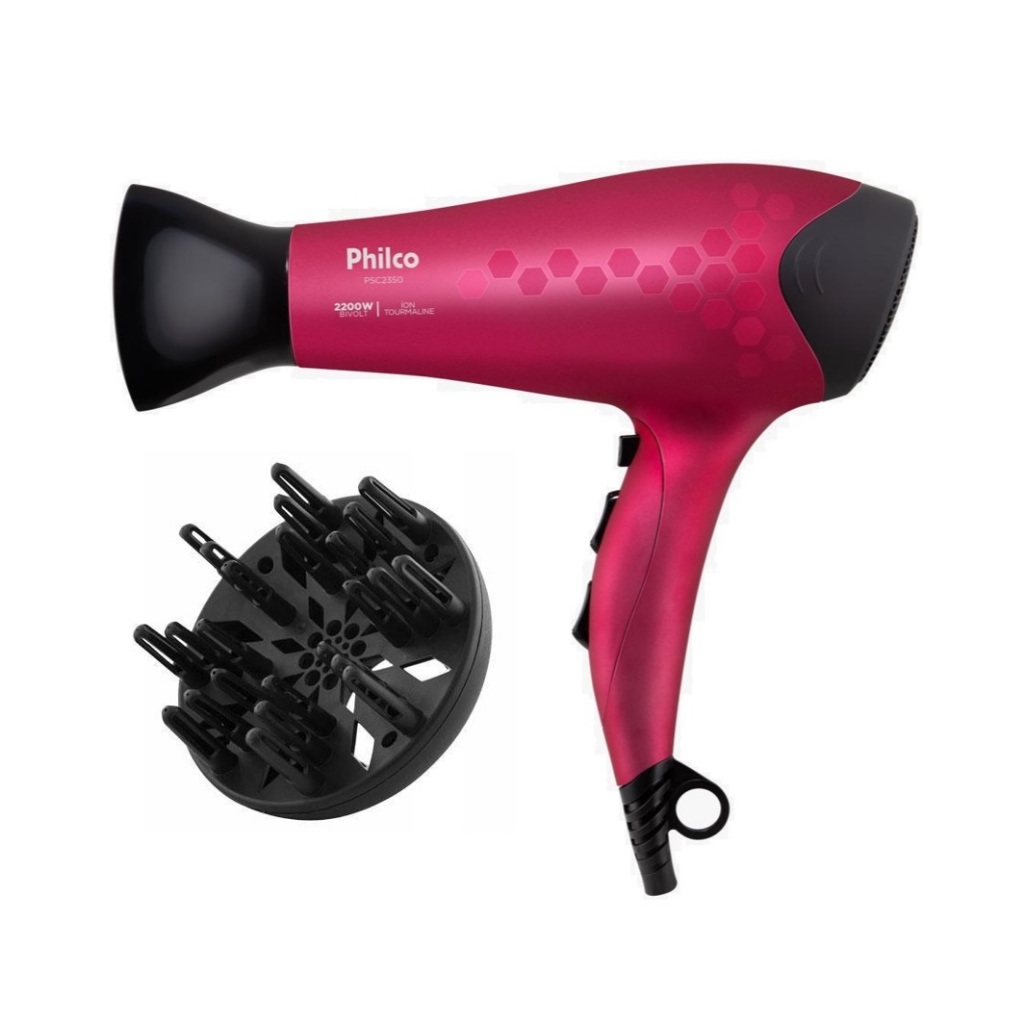 Secador De Cabelo Philco Psc2350 Bivolt Rosa em Oferta na Shopee
