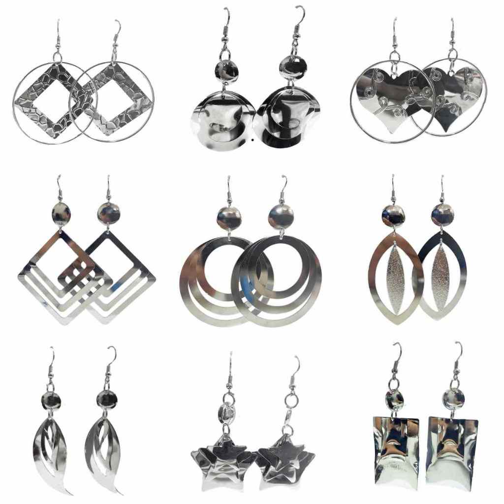 Brincos de Gancho Metal Minimalista Sortidos Design Exclusivo em Oferta na Shopee