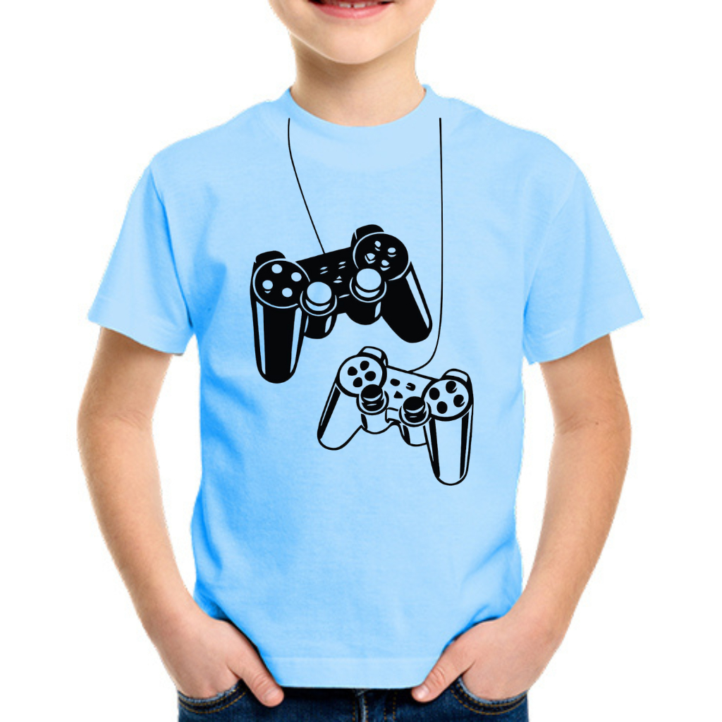 CAMISETA   JUVENIL VARIOS MODELOS GAMER CONTROLE PLAY BLUSA MANGA CURTA  MENINO UNISEX MODA INFANTIL
