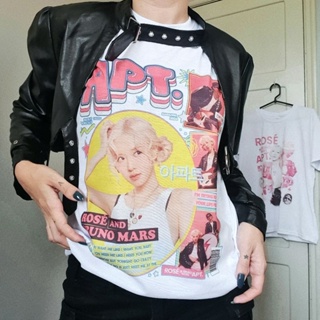 Camiseta Unissex 'APT' Rosé from Blackpink ft Bruno Mars em Oferta na Shopee