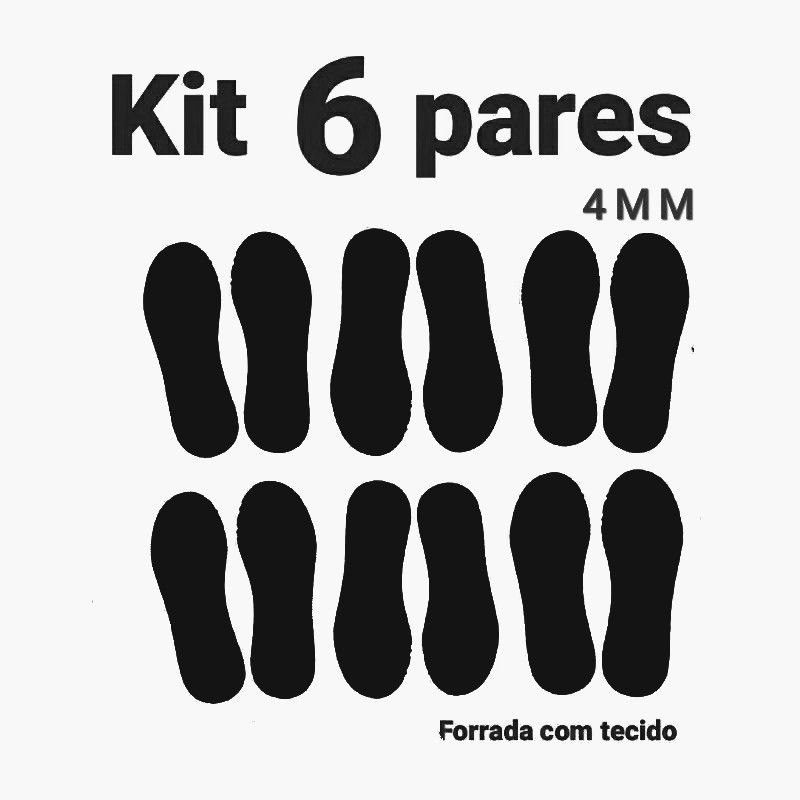 KIT PALMILHA MACIA EM EVA 4 MM MACIA, 34 AO 43 SAPATO,BOTA,CHUTEIRA,SAPATILHA,ORIGINAL em Oferta na Shopee