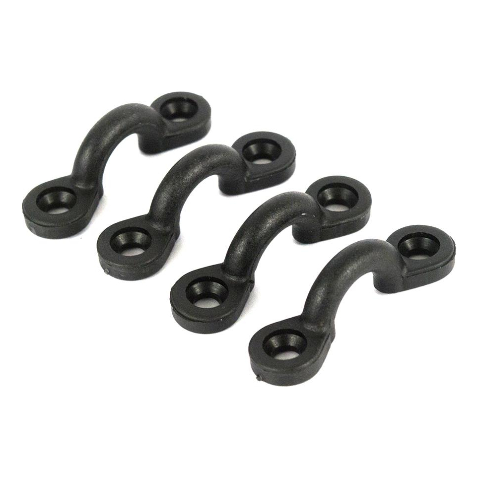 Kit 4 Alça Passa Cabo Omega P/ Convés Suporte P/ Defensa Barco de Plástico Nylon