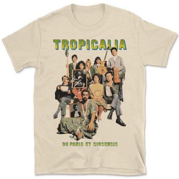 Camiseta Vintage Unissex Tropicalia Panis et Circencis Gilberto Gil Caetano Veloso Rita Lee Gal Gosta B207 em Oferta na Shopee