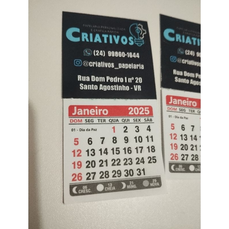 Calendário imã personalizamos com logo ou foto 10 unidades