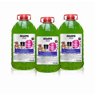Kit com 3 Unidades Para Pet Cachorros Gatos 3 Shampoo Condicionador  2Em1-7 Ervas Hidratante 5Lt Linha Pet-Shop