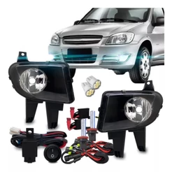 Kit Farol Milha Neblina Celta Prisma 2007 2008 2009 2010 11+ Kit Xenon Hb4 8000k