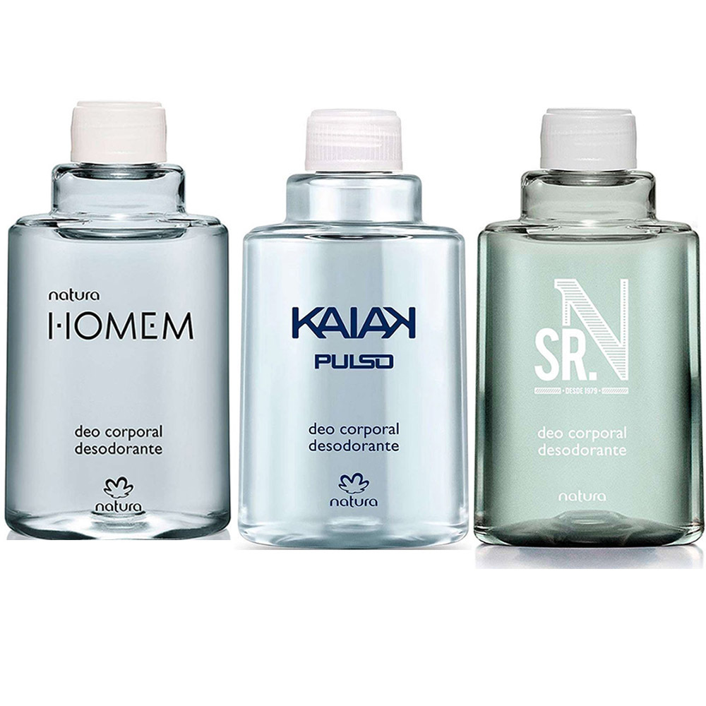Refil Deo Corporal Natura Masculino Sr. N Kaiak Pulso + Homem Clássico 100ml