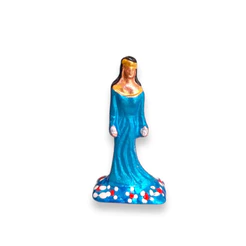 Iemanjá 5cm Chumbo Ferro Colorida Miniatura Amuleto Umbanda Candomblé