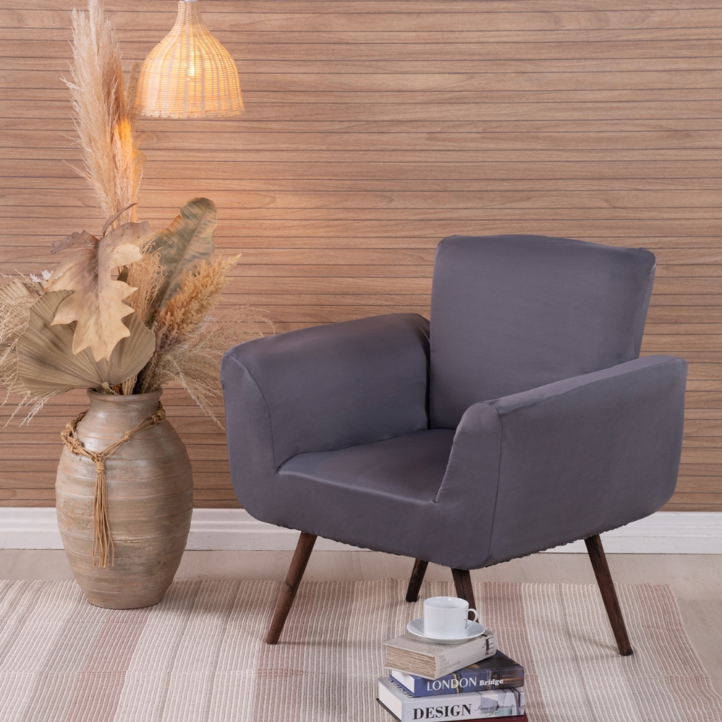 Capa Poltrona Opala Sala Recepção Escritório Em Malha em Oferta na Shopee