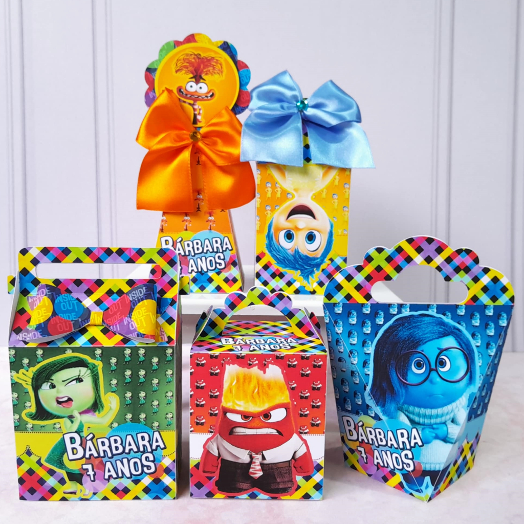 Kit Personalizados caixas Festa Divertidamente |Caixinha|Aniversário|Lembrancinha|Pegue e Monte