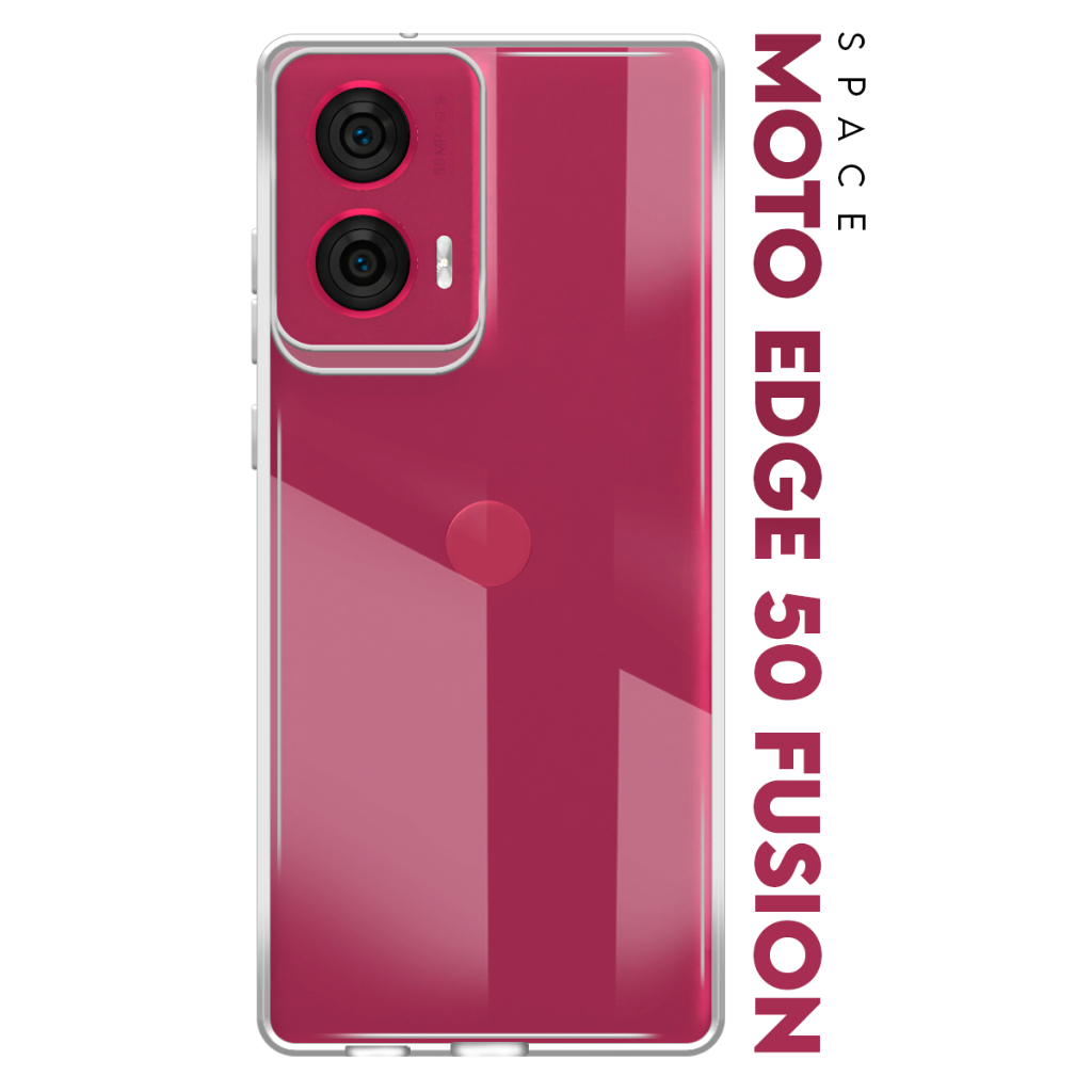 Case Capinha Case Anti Impacto Space Acrílico Transparente Protetora para Motorola Moto Edge 50 Fusion Xt2429 6.7 pol