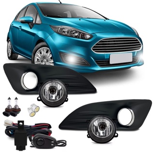 Kit Farol Milha Neblina New Fiesta 2013 2014 2015 Com Moldura E Lampadas em Oferta na Shopee