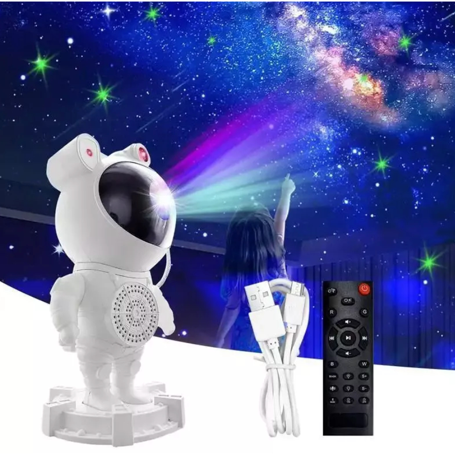 Luminaria Astronauta Projector Bluetooth Galáxia Crianças Luzes Noturnas, Galáxia Nebulosa...