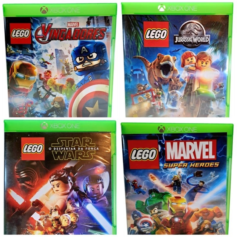 Jogos Coleção Lego p Xbox One Marvel Vingadores, Jurassic World, Star Wars, Marvel Super Heroes Mídias Físicas - Usados