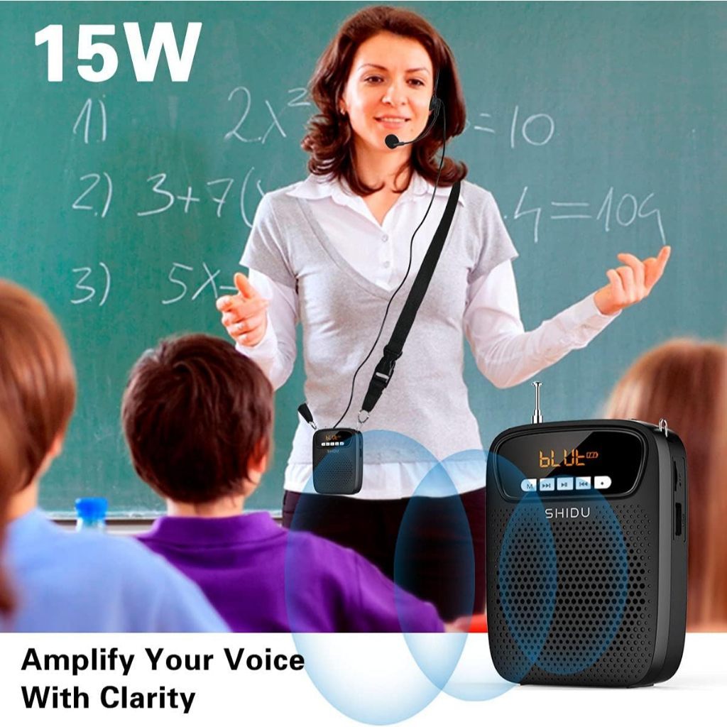 2024 Novo alta qualidade  ‎Bluetooth 5.0 portátil com fio mini amplificador de voz e professor amplificador de microfone