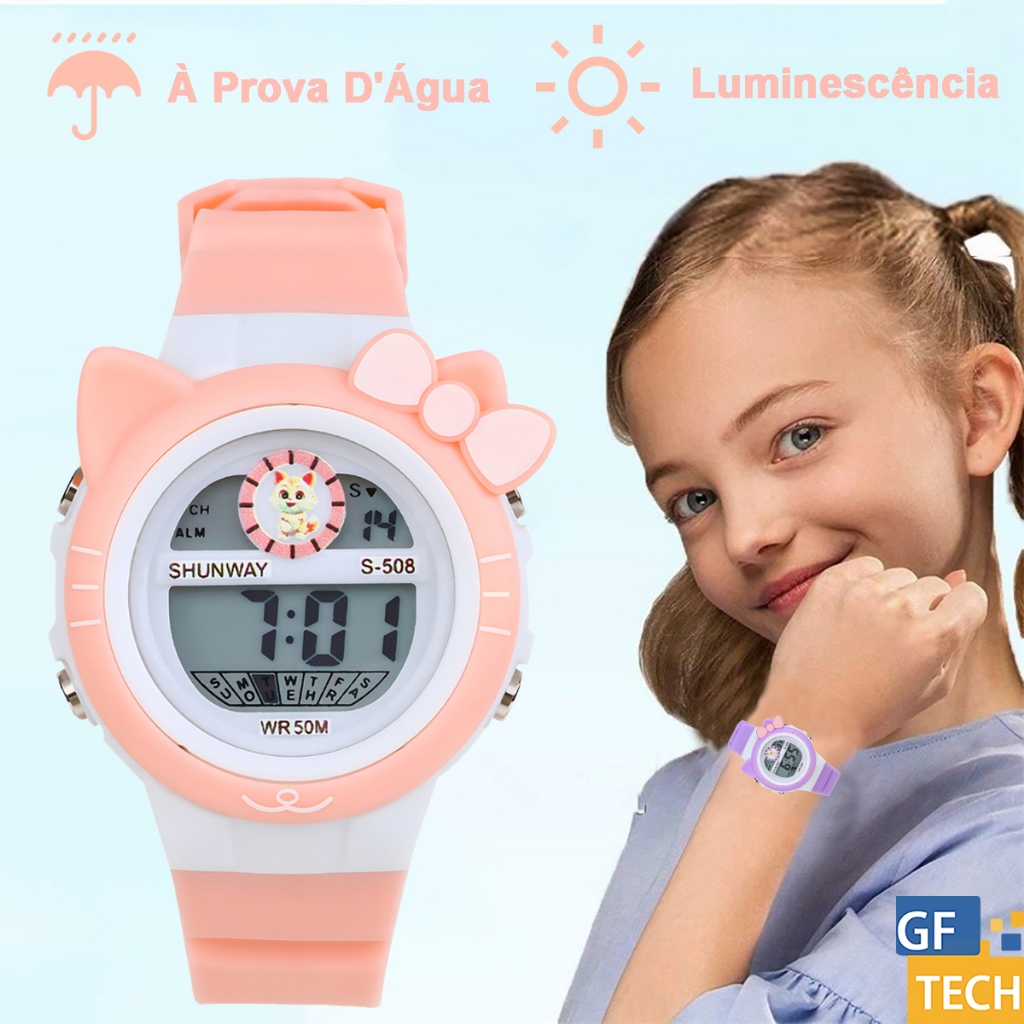 Relógio Digital Feminino Infantil à Prova D'água 50M Com Design Fofo De Animais em Oferta na Shopee
