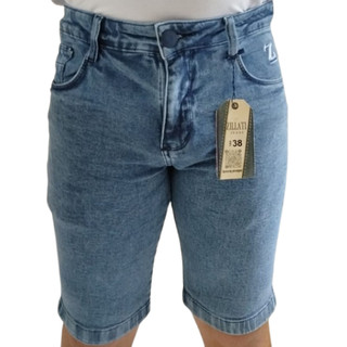 Bermuda Jeans masculina Marmorizada com Elastano Premium Zillati Jeans Direto de Fábrica.