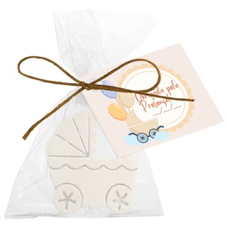 KIT 10, 25, 30UN Lembrancinha Carrinho de Bebê Sabonetes Chá Revelação Saída Maternidade Chá de Bebê