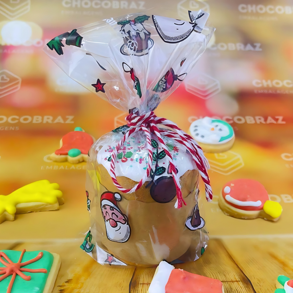 50~300 Saco Para Mini Panetone 100g Boas Festas 13x22 - Luckyfest em Oferta na Shopee