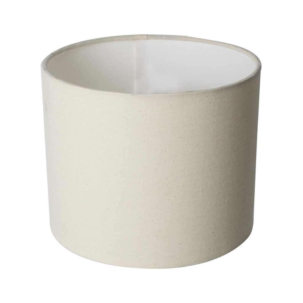 Imagem Cúpula Para Abajur 18x15x18cm Redondo Tecido Algodão Soquete nacional Cor bege, branco Preto Ref 86