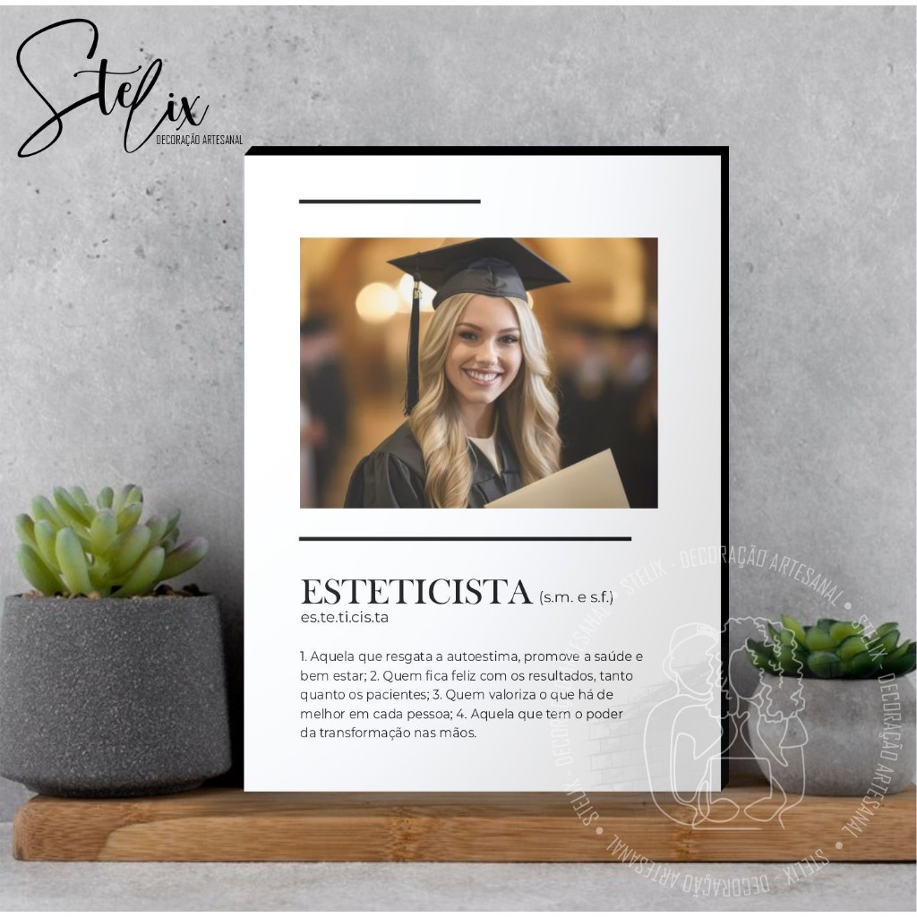 Quadro Significado de Esteticista Presente Formatura Estética