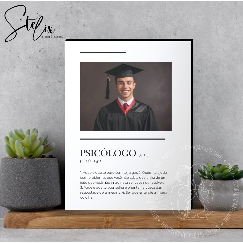 Quadro Significado de Psicólogo Presente Formatura Psicologia