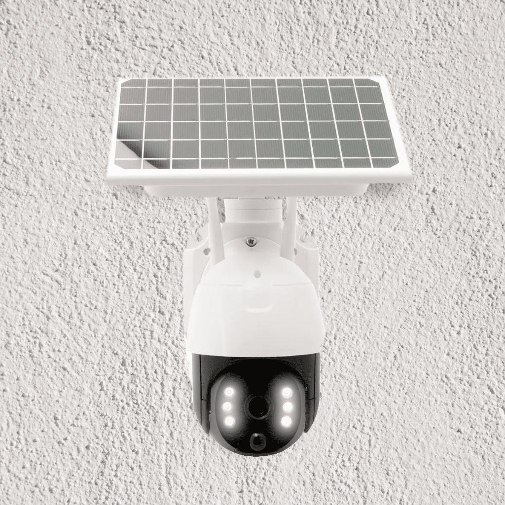 Câmera Segurança Solar Externa Visão Noturna PTZ 320° Sensor PIR Áudio 2 Vias Wi-Fi 2.4G