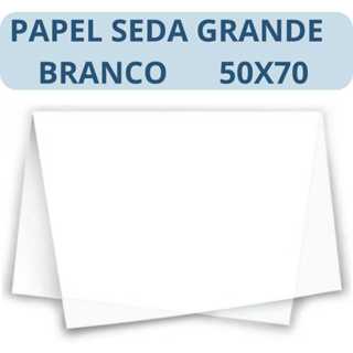 PAPEL SEDA BRANCO 50X70 50 FOLHAS - GRANDE em Oferta na Shopee