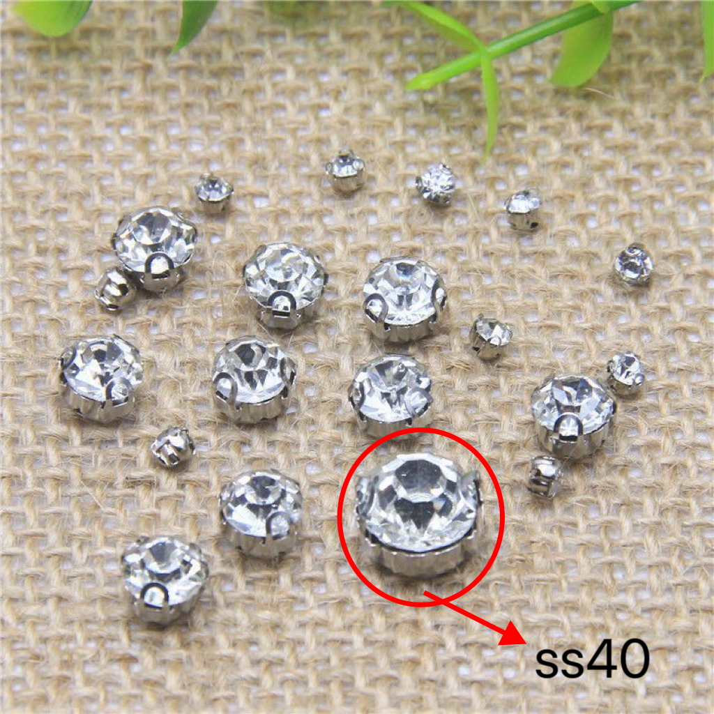 Strass de Costura SS40 10mm Dourado/Prata 10gramas em Oferta na Shopee