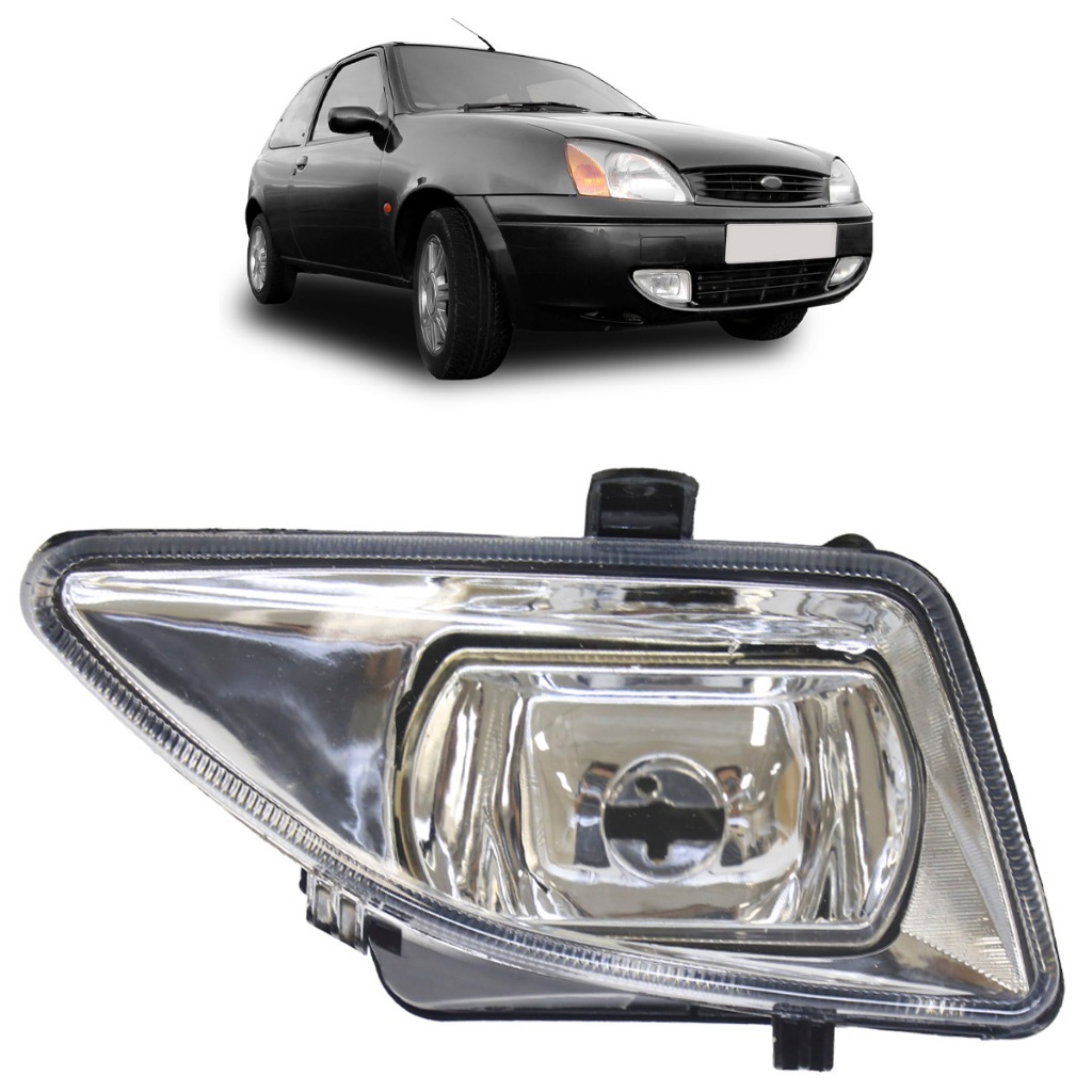 Farol Milha Auxiliar Fiesta 2000 2001 2002 Street 2003 2004 Courier 2000 2001 2002 2003 A 2007 Lente Lisa Vidro - Spare Parts and Accessories for Vehicles
