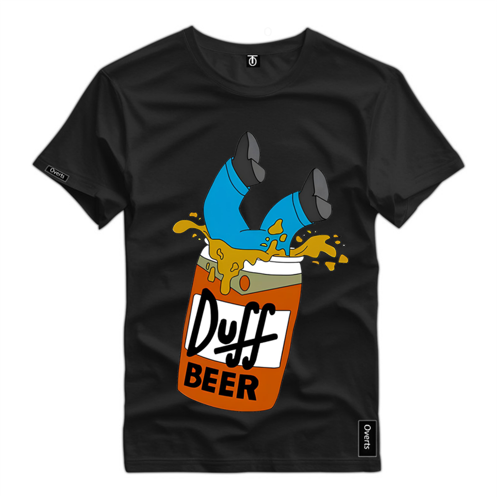 Blusa Camisa Estampada Duff Beer Homer Simpsons Personagem Filve Desenho Camiseta Unissex Algodão