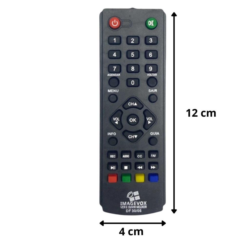 Controle Remoto Conversor Digital Imagevox DF03 / DF05 / ADV-ISDBT03 / ADV-ISDBT05 - 7107 - detalhe