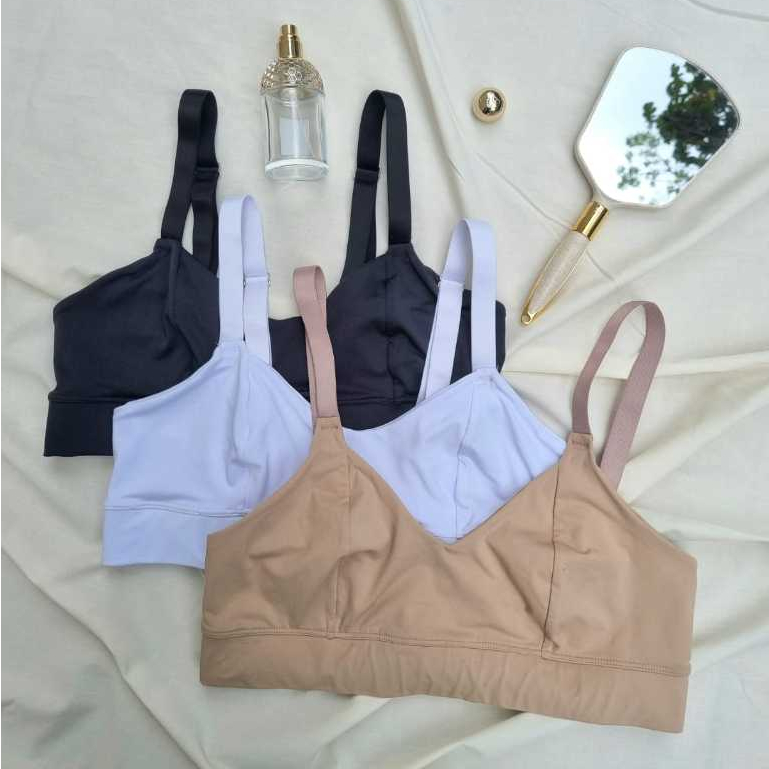 Kit com 2 Sutiã reforçado sem bojo alça ajustável sutien conforto básico lingerie feminina