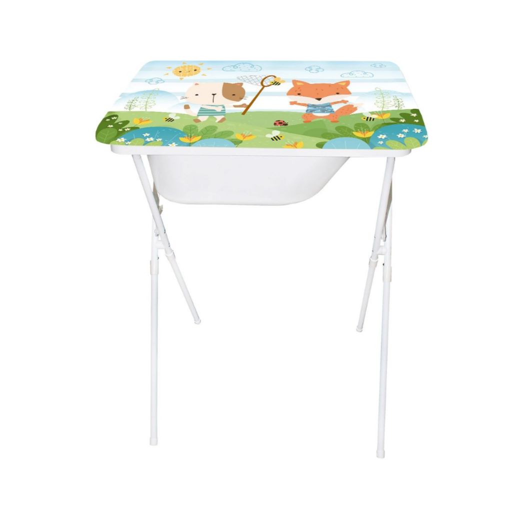 Banheira Ofurô Luxo Com Suporte E Trocador Bebê Infantil Menino Menina Resistente em Oferta na Shopee