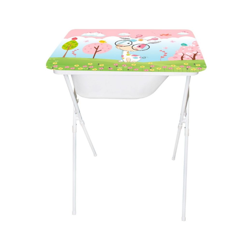 Banheira Ofurô Luxo Com Suporte E Trocador Bebê Infantil Menino Menina Resistente