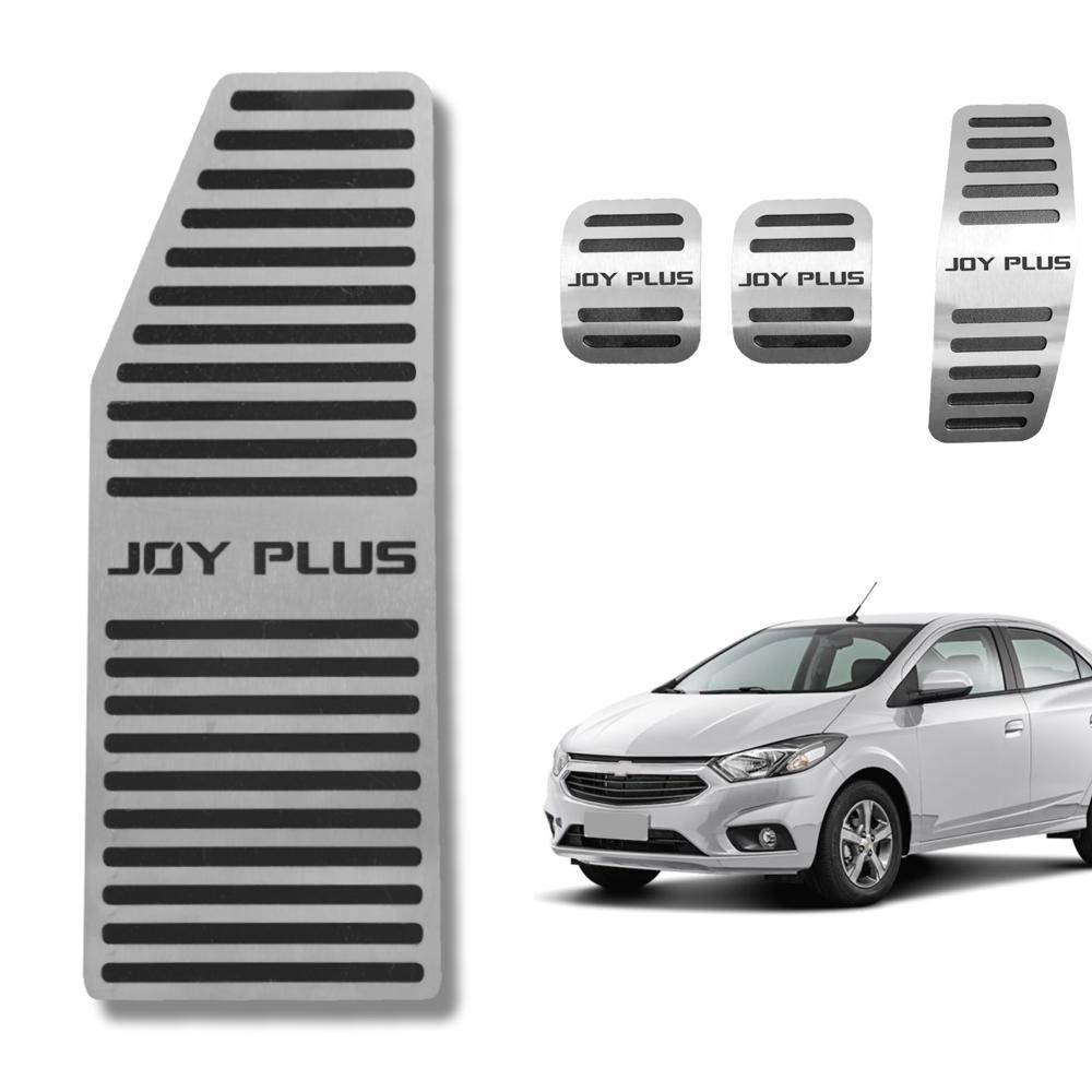 Kit Descanso De Pé + Pedaleira Aço Inox Chevrolet Joy Plus Manual