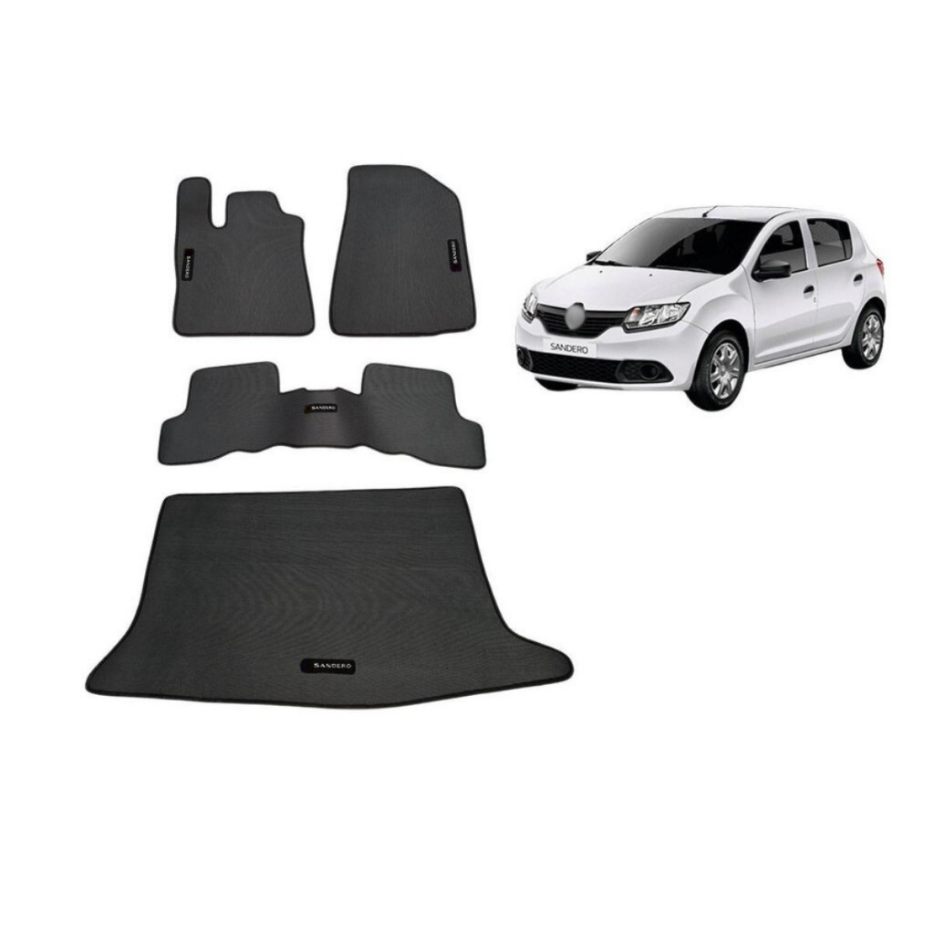 Tapete Borracha Para Sandero Com Traseiro Interiço E Porta-Malas em Oferta na Shopee