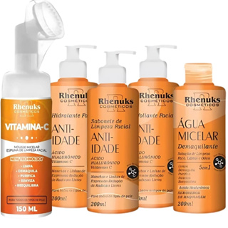 Kit Skin Care Anti Idade Completo 5 Produtos para o Rosto em Oferta na Shopee
