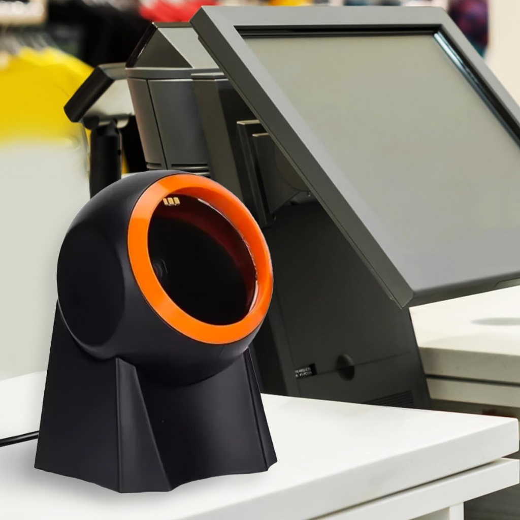 Leitor de Código de Barras Fixo QR CODE 1D e 2D Com Sensor Automático Interface USB DC 5V OI-1088 em Oferta na Shopee