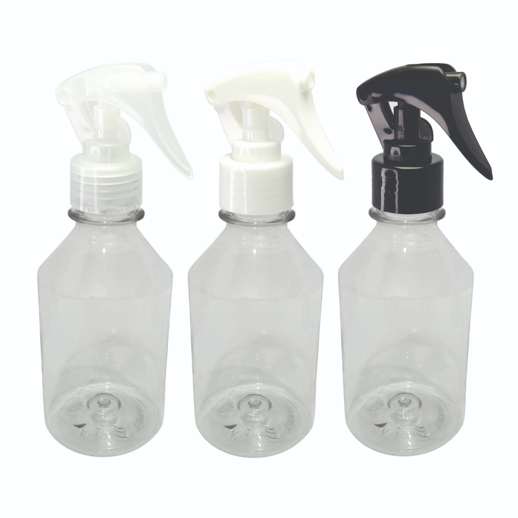 17 Frasco Plástico Cristal 250ml Pet Válv Mini Gatilho Far