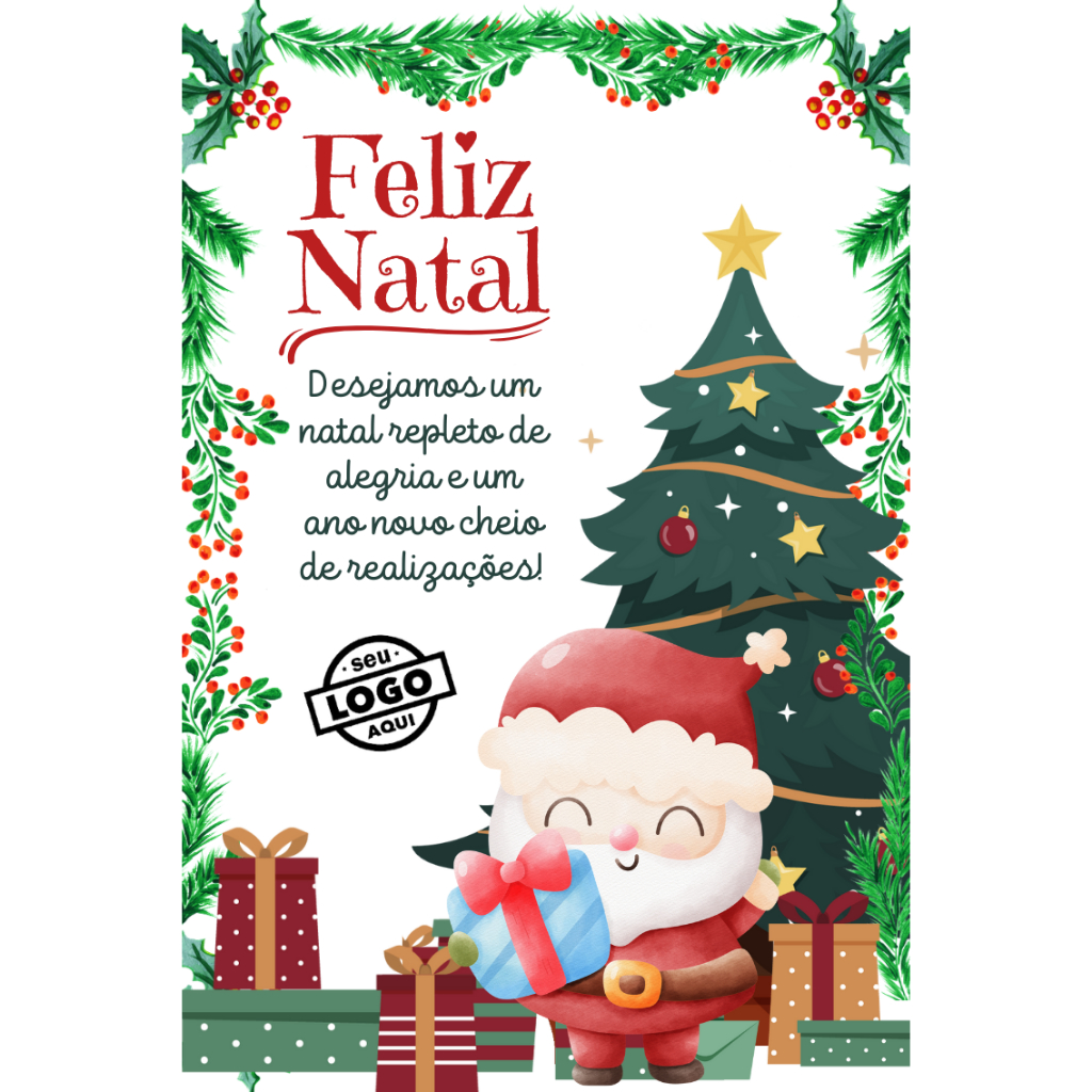 Banner em Lona Personalizado Tema Boas Festas Feliz Natal Confraternização decoração
