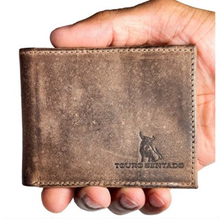 Carteira Masculina em Couro Legitimo Pequena Porta Cartão Documentos em Oferta na Shopee