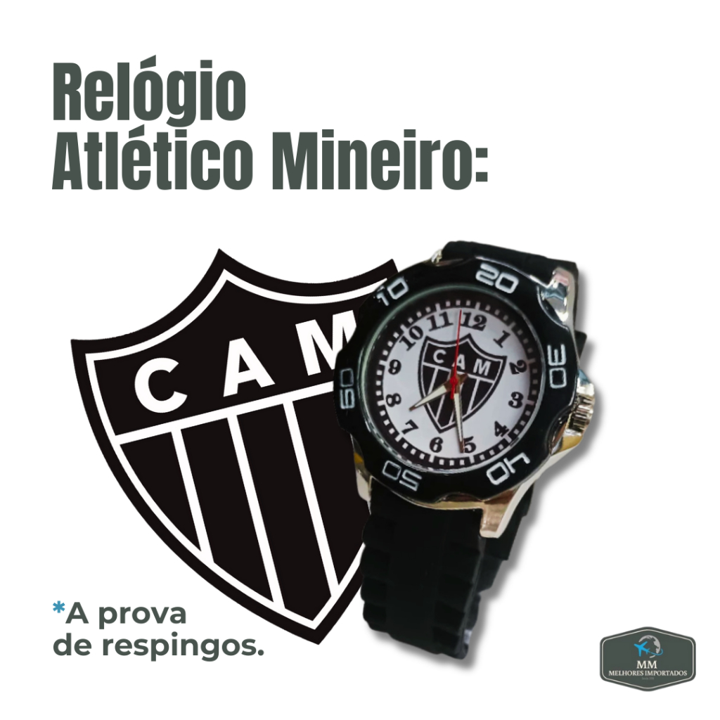 Relógio Esportivo De Silicone Atlet. Mineiro Galo À Prova D'água SEM Caixa em Oferta na Shopee