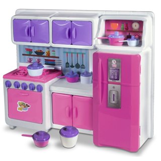 Cozinha Cristal Infantil Completa com fogão armário geladeira em Oferta na Shopee