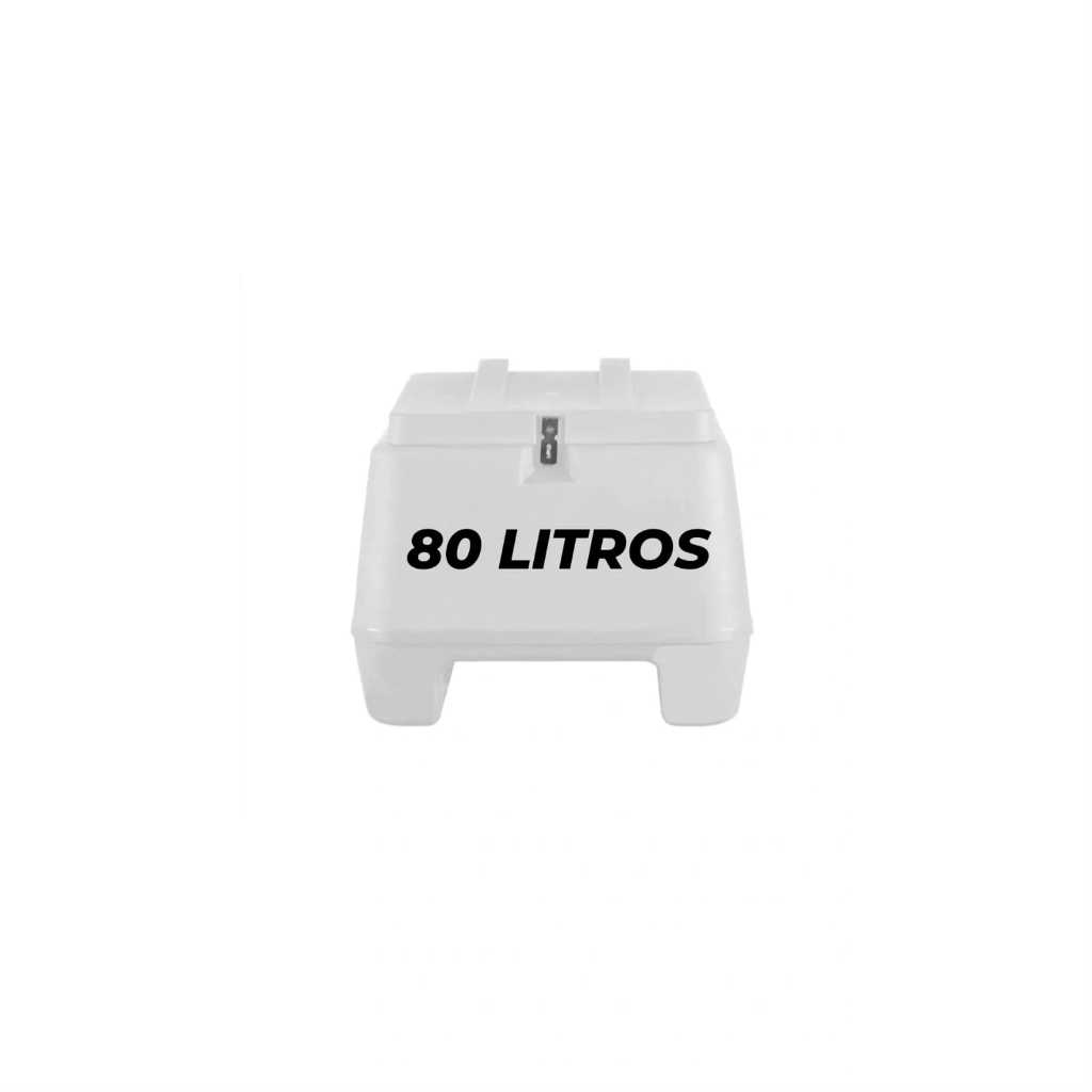 Caixa Baú moto 80L Branco para Motoboy Delivery - Pro Tork